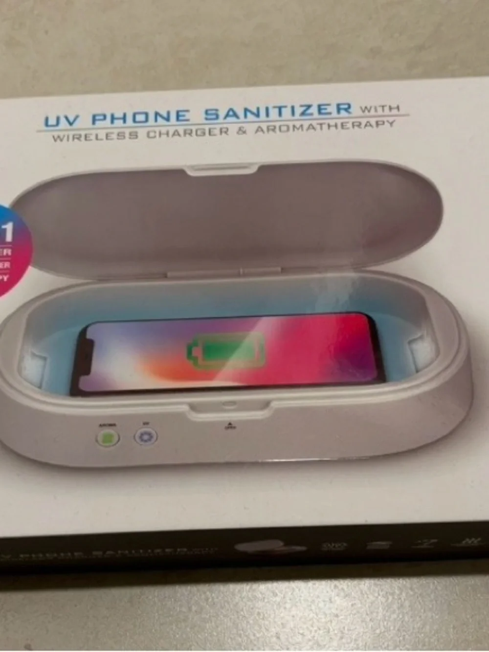 UV Phone Sanitizer with Wireless Charger & Aromatherapy
